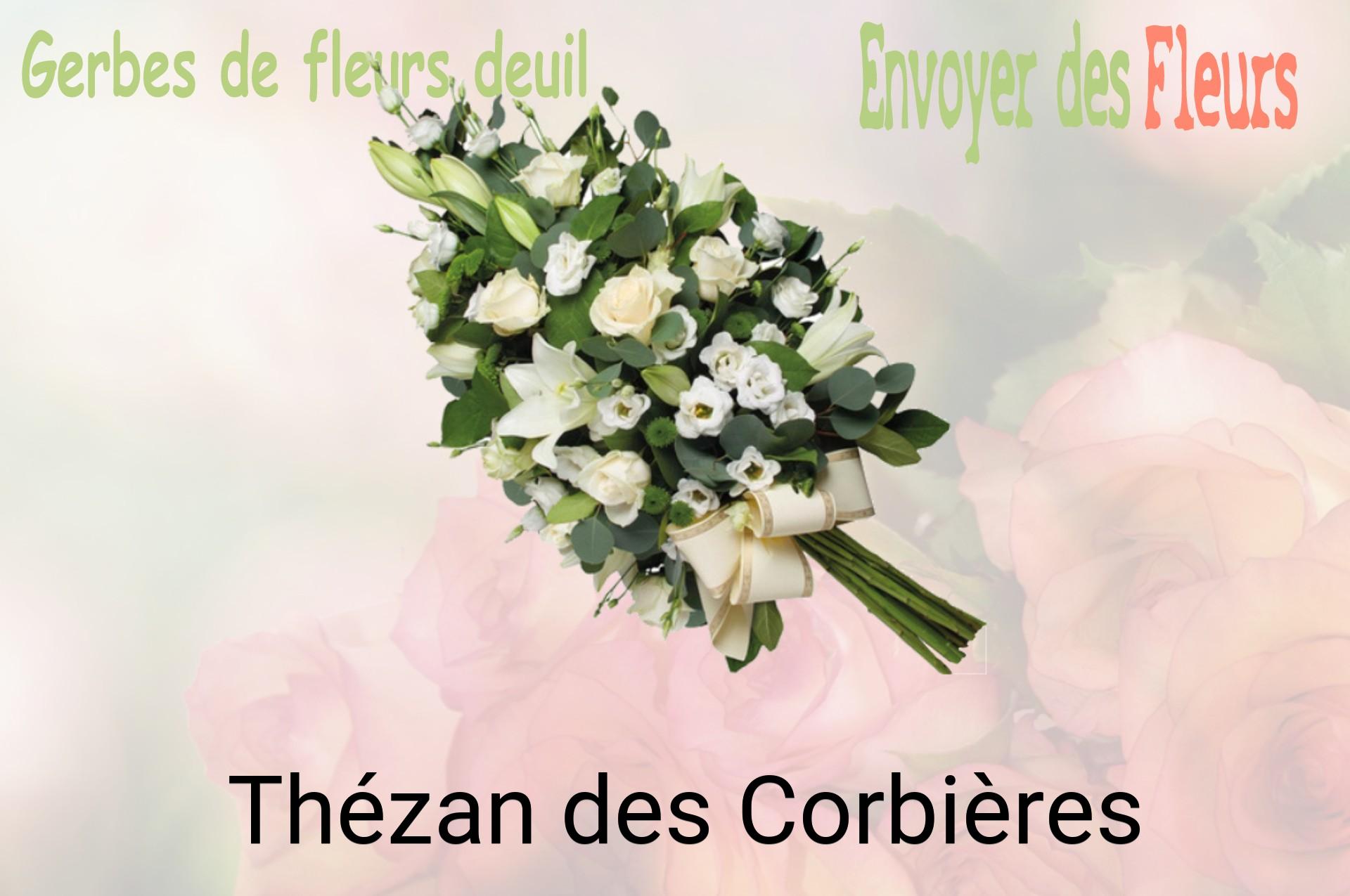 Gerbe de fleurs de deuil livrée à Thézan-des-Corbières